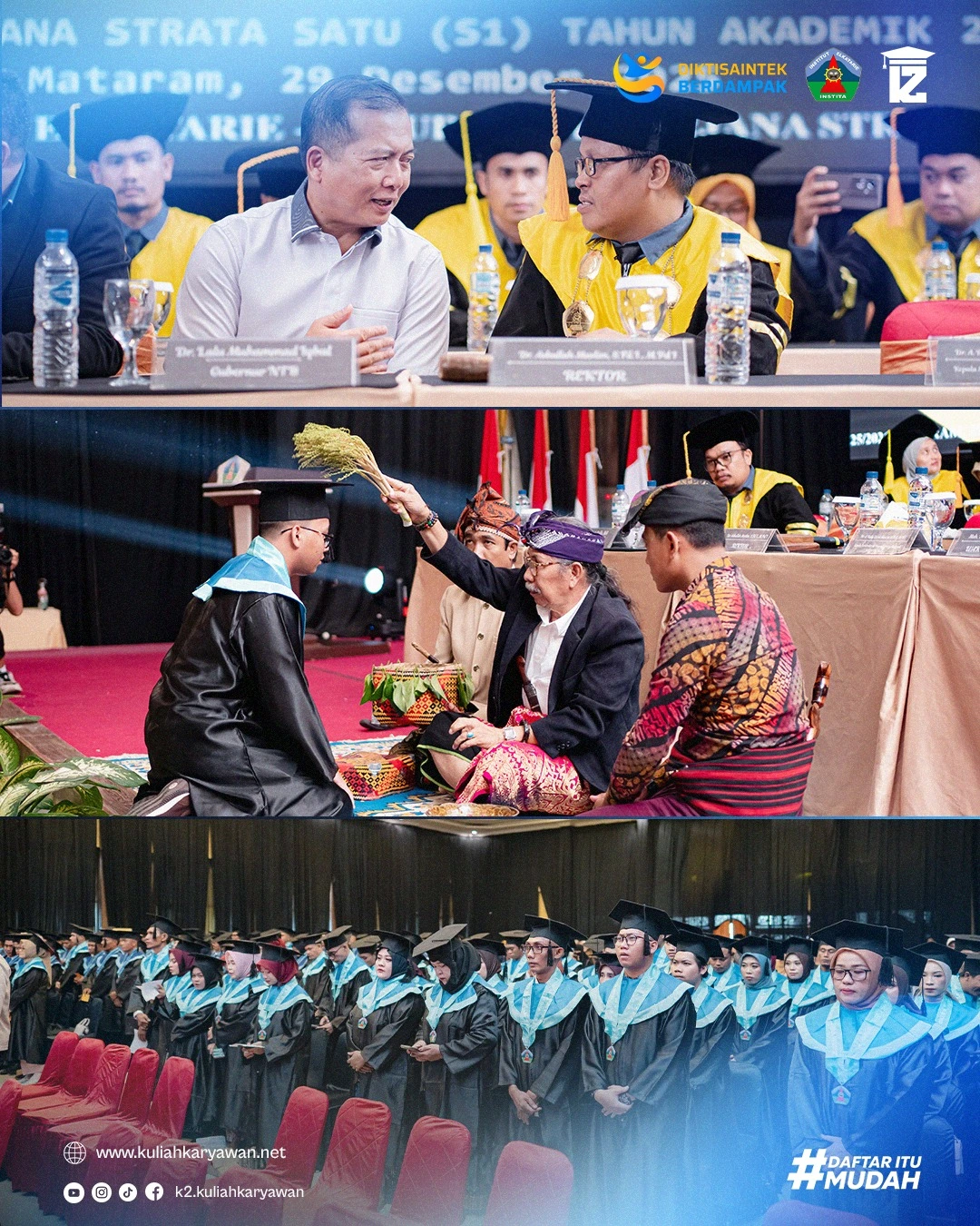 WISUDA KE 2 INSTITUT ELKATARIE DI HADIRI LANGSUNG GUBERNUR NTB